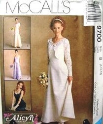9700 McCalls BRIDES/ MAID STRAPPY FLOOR DRESS, JACKET PATTERN 6-10,  10-14; 12 to 16 or 16-20 choice uncut